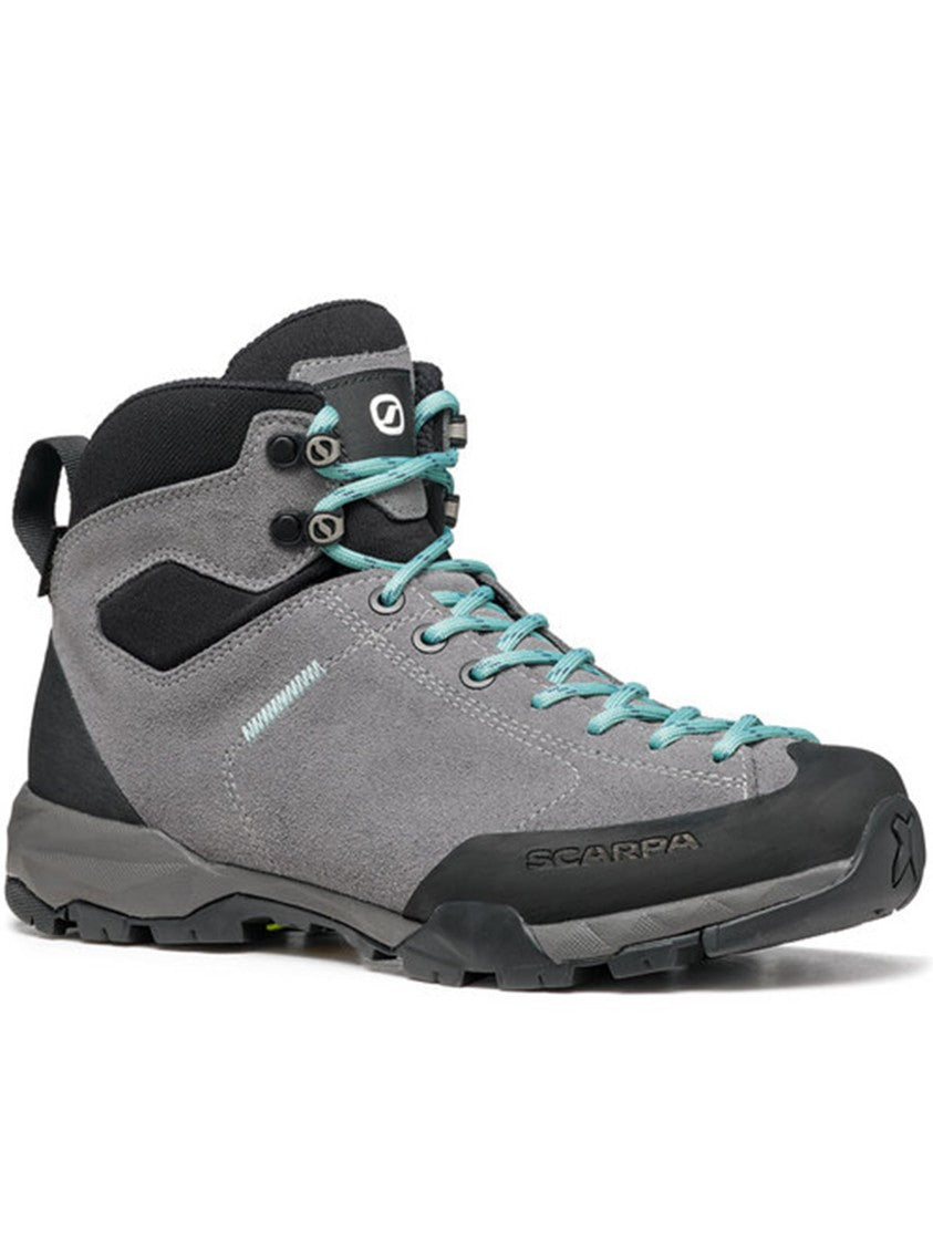 Scarpa Mid-Height Grey Suede Hiking Boots With Padded Collar And Rugged Sole