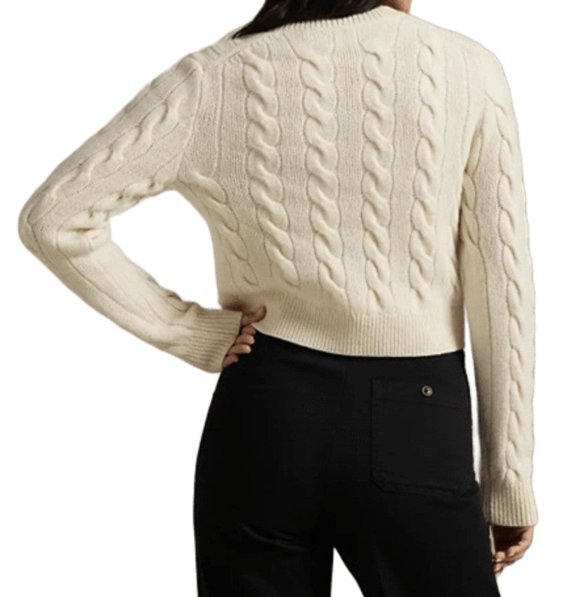 Polo Ralph Lauren Cropped Wool And Cashmere Blend Cardigan