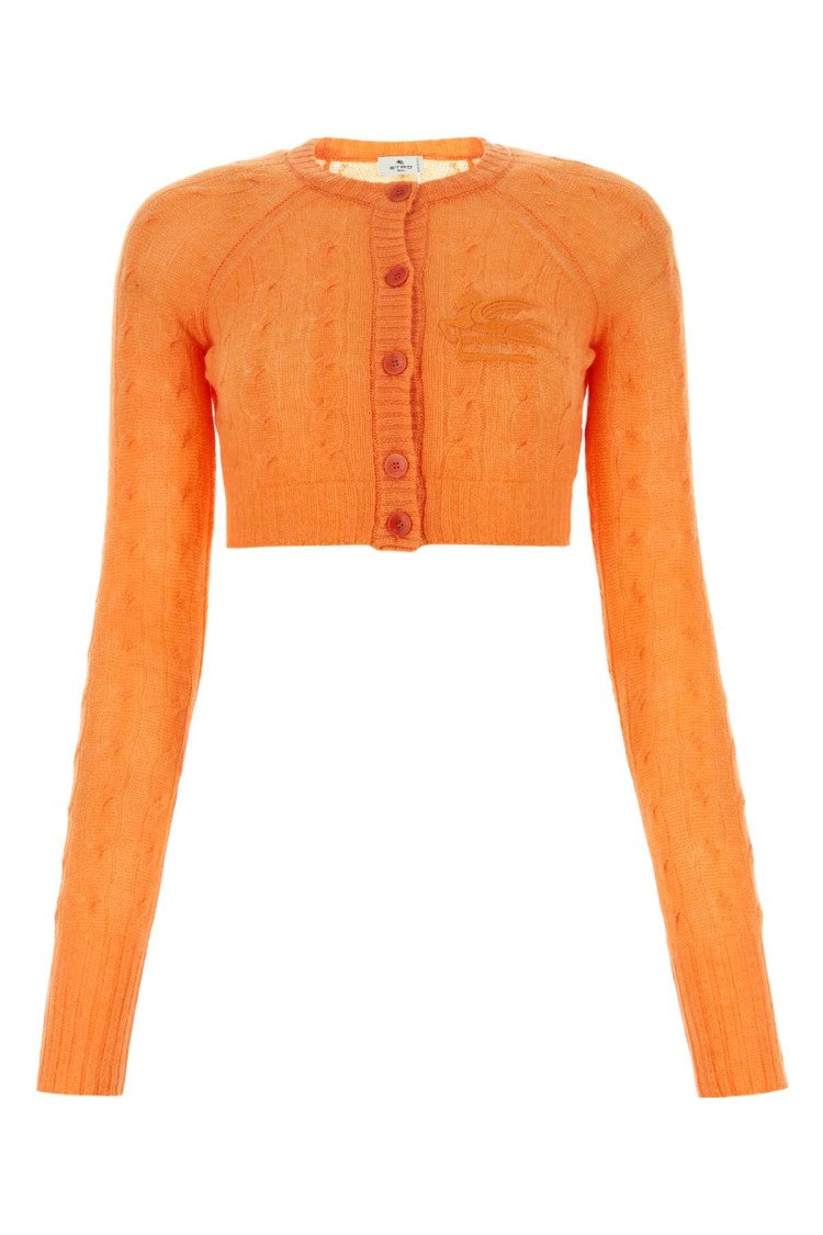 Etro Orange Cashmere Cardigan