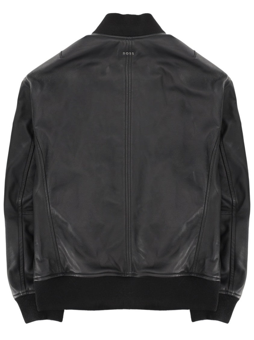 Boss Jakri Black Lamb Leather Jacket