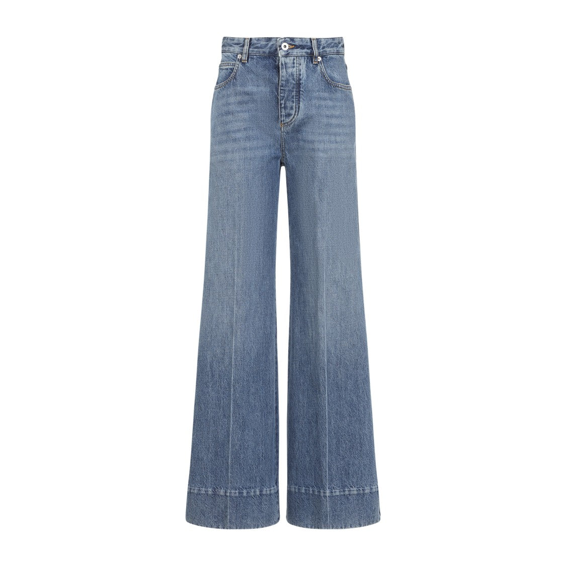 Bottega Veneta Wide-Leg Light Blue Denim Trousers