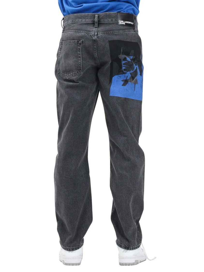 Karl Lagerfeld Grey Cotton Jeans