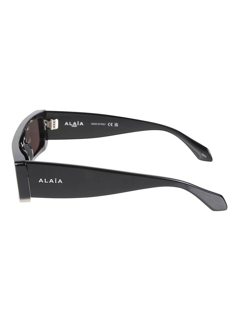 Alaïa Rectangular Sunglasses With Glossy Recycled Acetate Frame