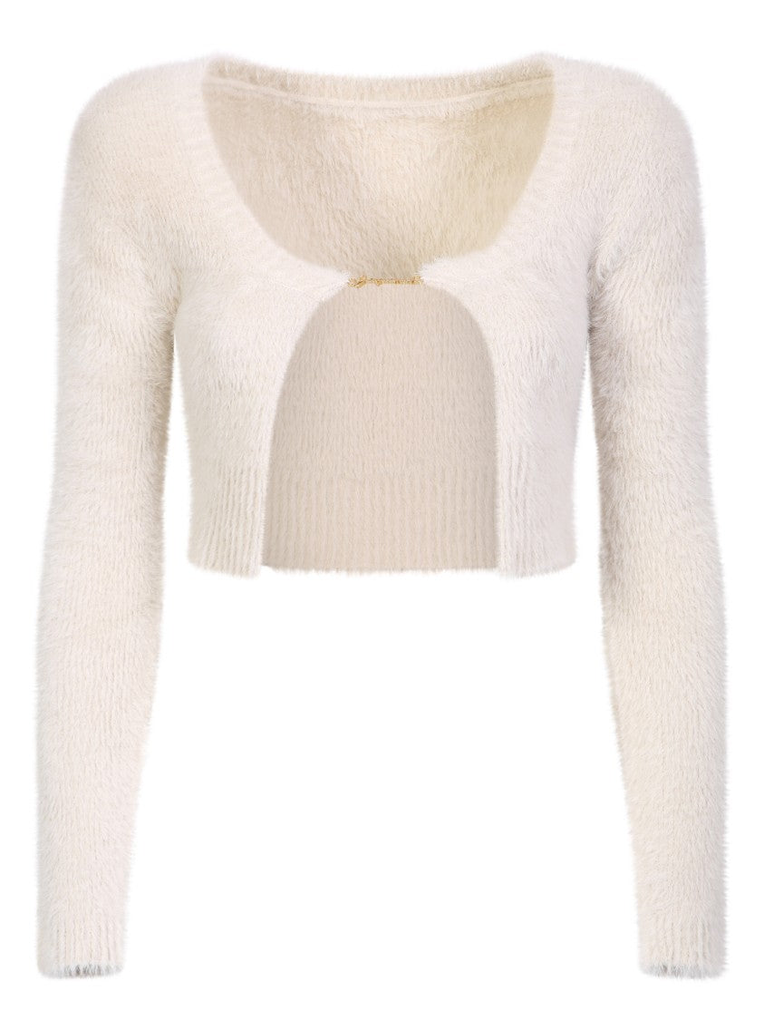 Jacquemus White Cropped Cardigan
