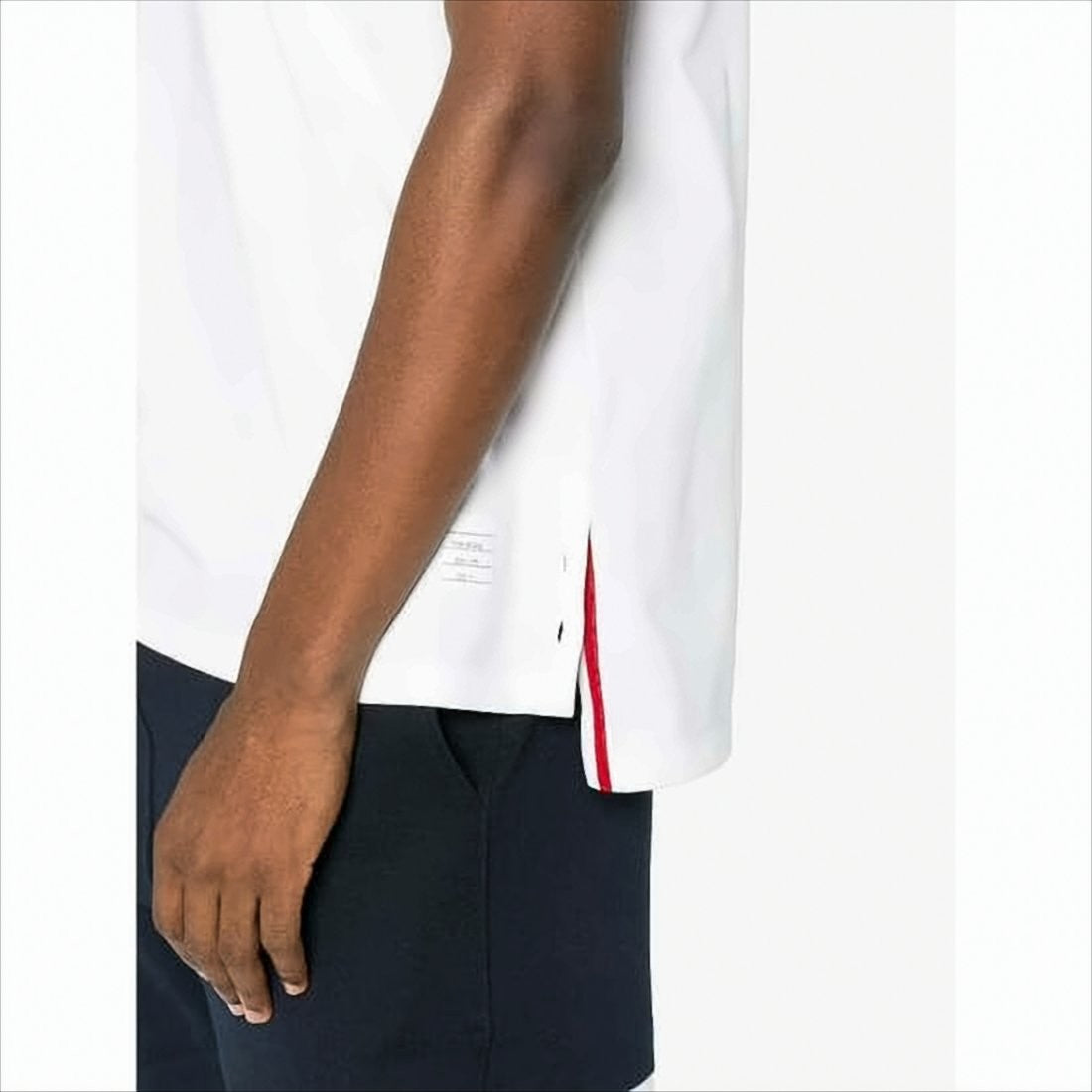 Thom Browne Short-Sleeved T-Shirt With Striped Pocket Detail