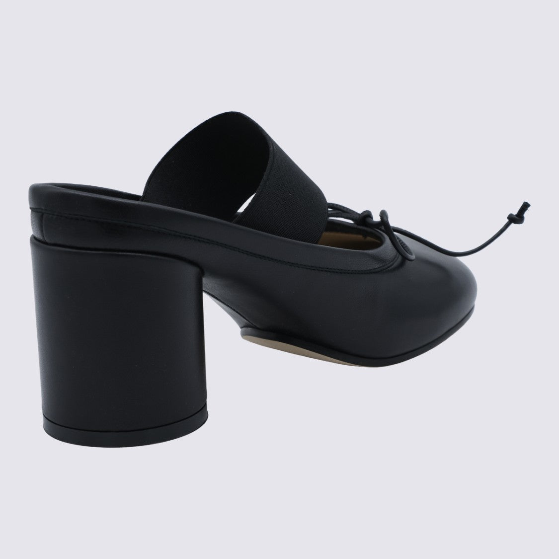 Mm6 By Maison Margiela Black Pumps With Bow Detail And Chunky Heel