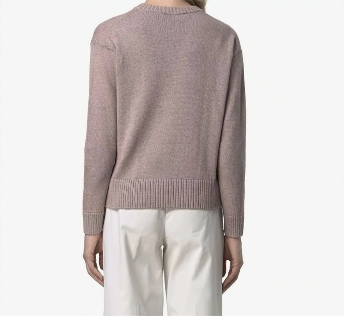 K-Way Cotton Cashmere Sweater With Ribbed Knit Detailing