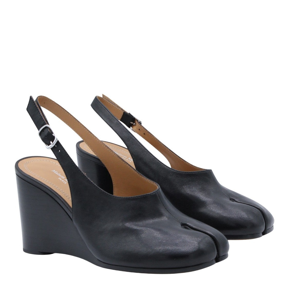 Maison Margiela Modern Black Sandals With Thin Straps