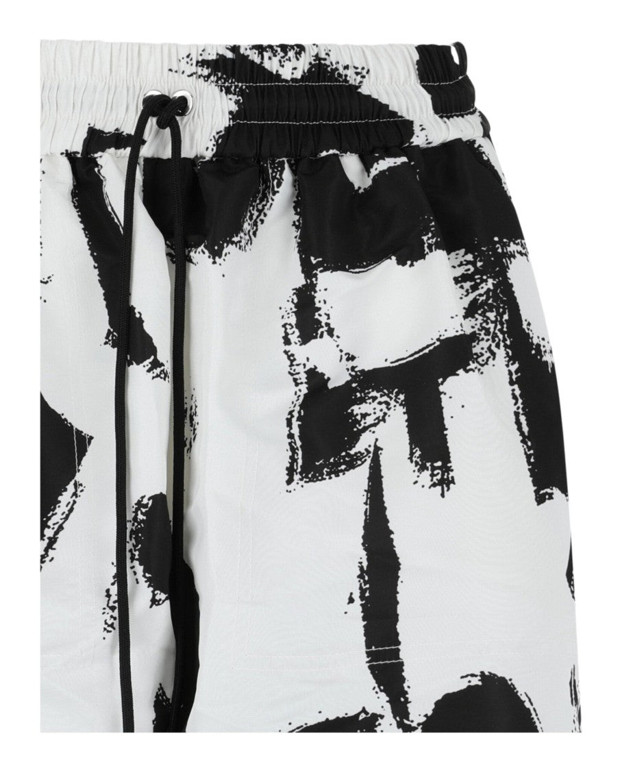 Alexander Mcqueen Graffiti Print Shorts