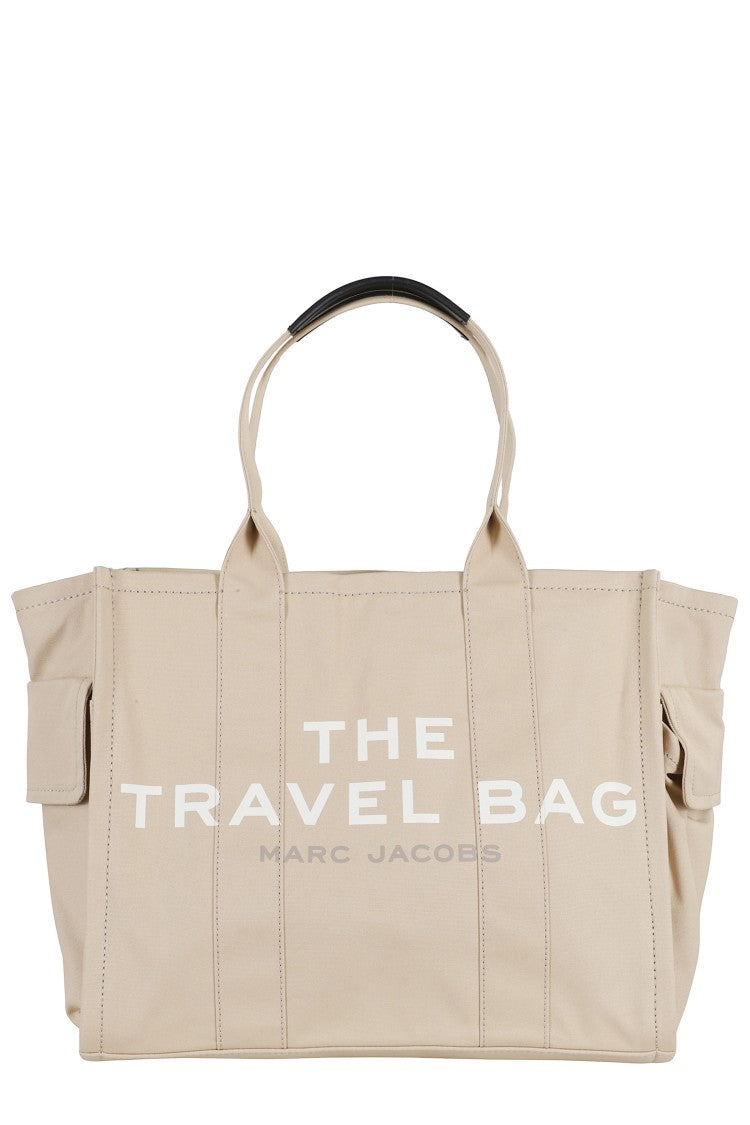 Marc Jacobs Beige Travel Tote With Dual Handles And Logo