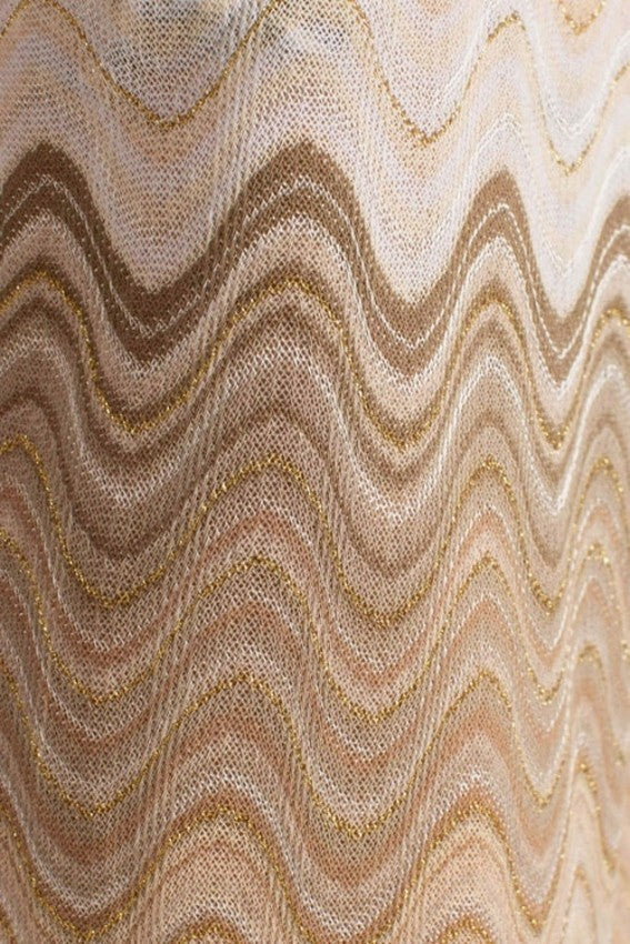 Saint Barth Wide-Leg Trousers In Textured Chevron Knit