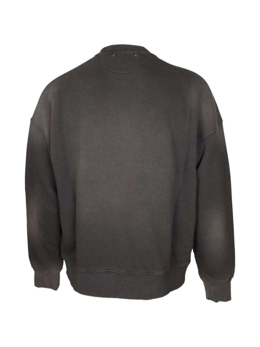 Golden Goose Dark Grey Star Crew Neck Appliqué Sweatshirt