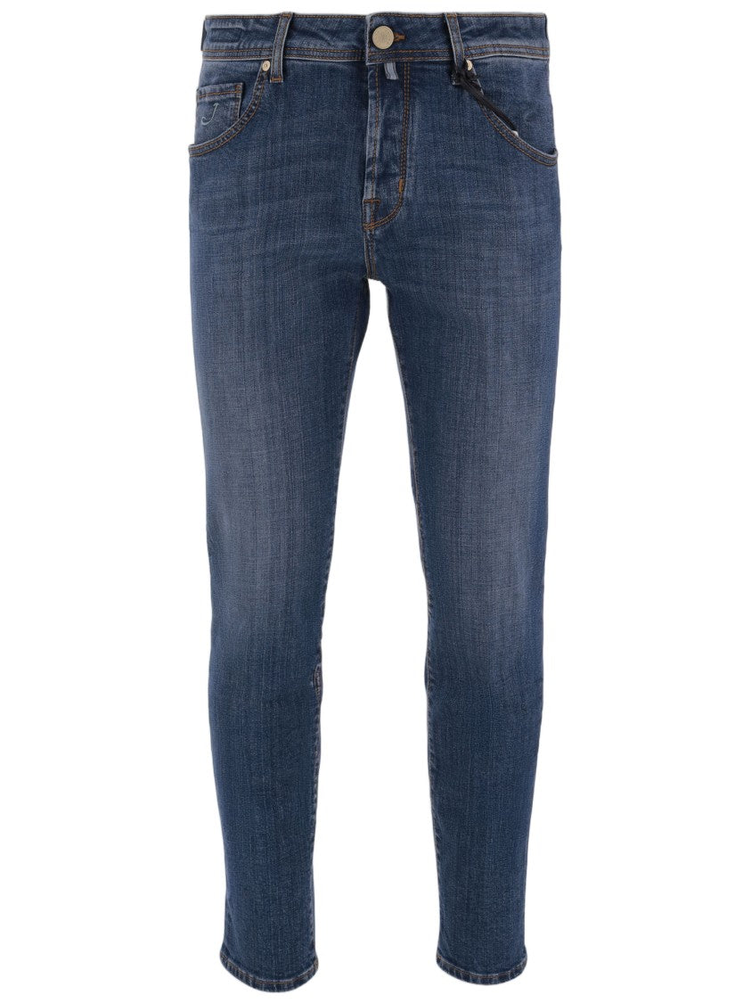 Jacob Cohen Dark Denim Slim-Fit Five-Pocket Jeans
