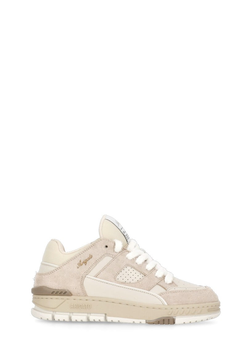 Axel Arigato Beige Smooth Leather And Tech Fabric Breathable Sneakers