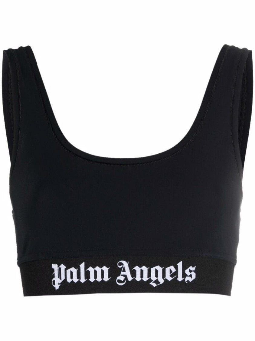 Palm Angels Black Cropped Top