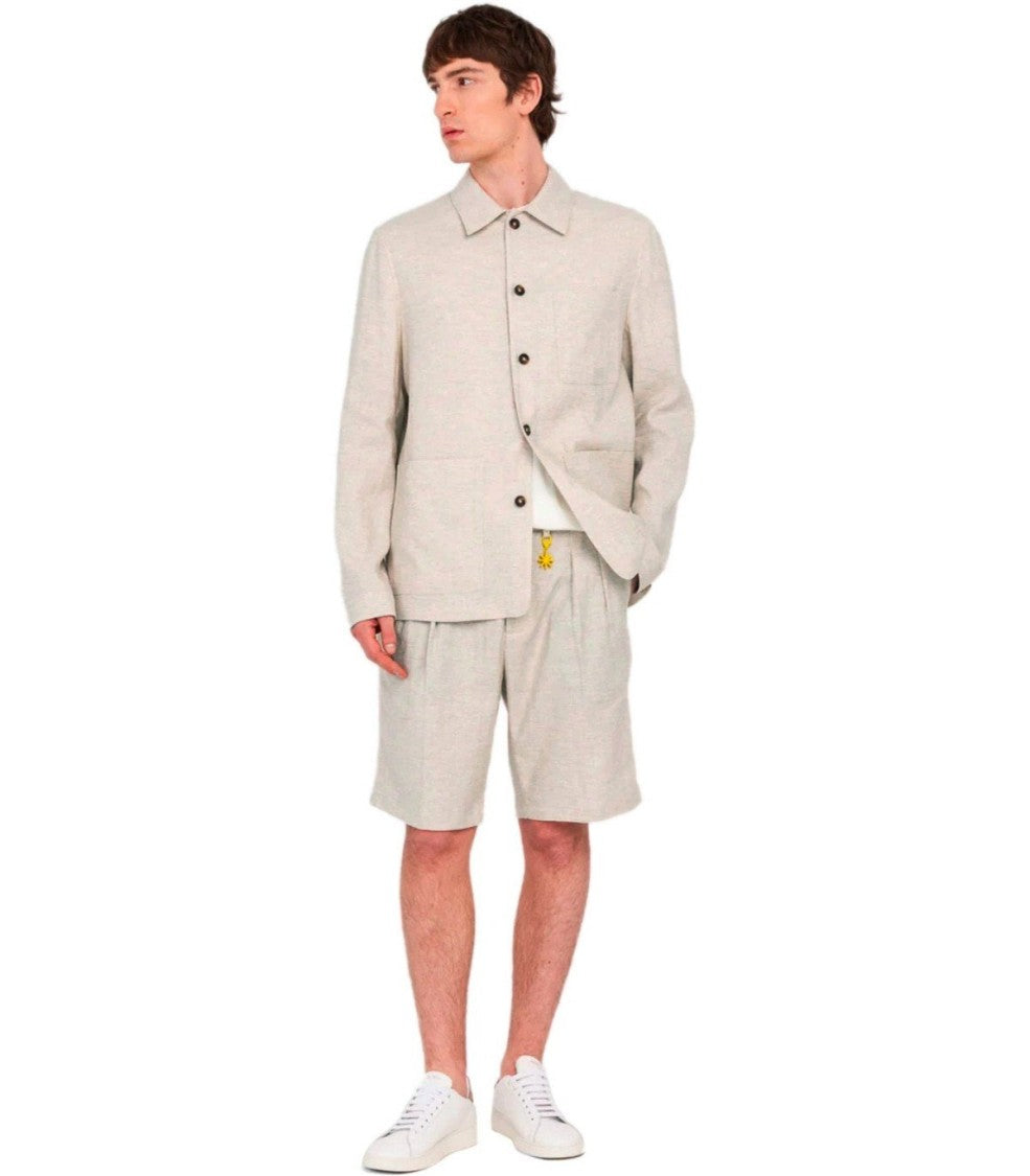 Manuel Ritz Beige Shirt-Style Jacket