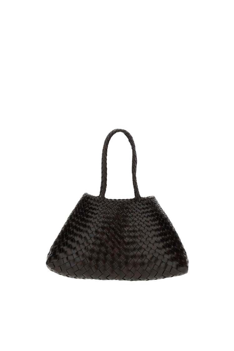 Dragon Diffusion Brown Santa Croce Woven Leather Tote Bag