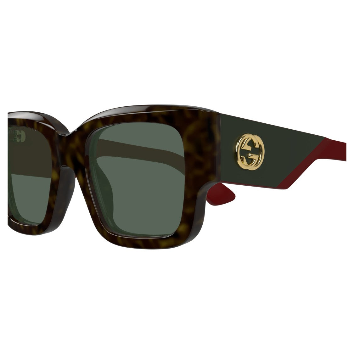 Gucci Gg1663s Bold Square Tortoiseshell Sunglasses
