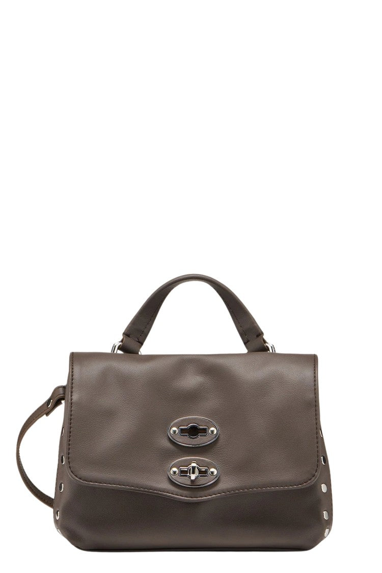 Zanellato Compact Brown Leather Postina Saetta Handbag
