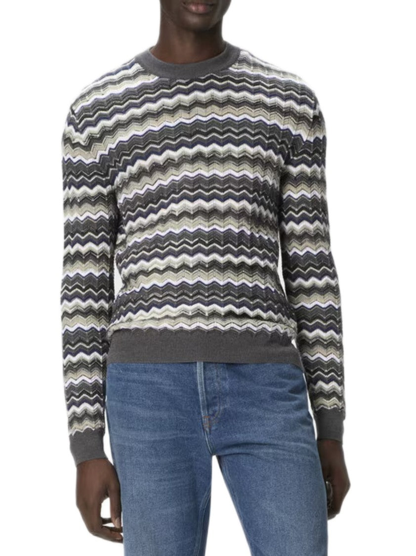 Missoni Zig Zag Pattern Crew Neck Sweater