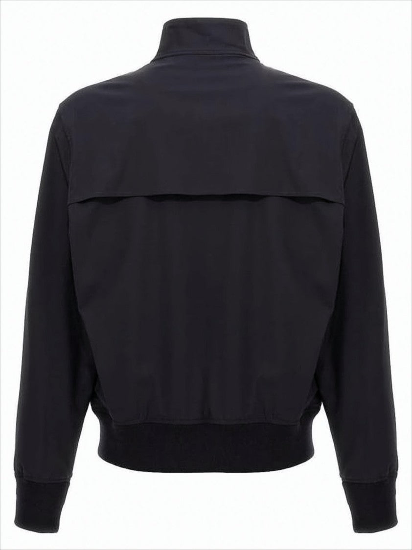 Givenchy High Collar Black Jacket With Button Closure And Ribbed Cuffs