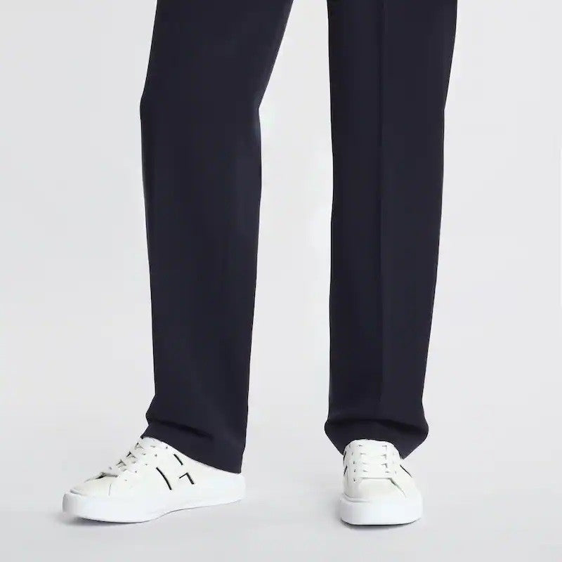 Hogan White Blue H691 Leather Sneakers