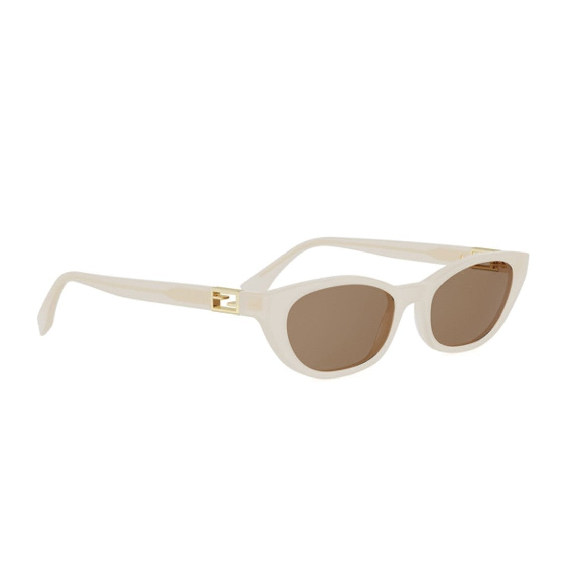 Fendi White Tube Acetate Sunglasses