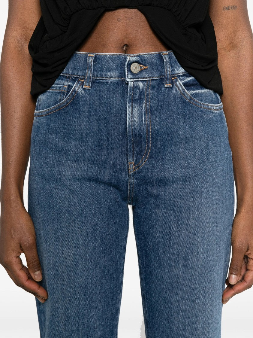 Dondup Blue Amber Cotton Casual Trousers