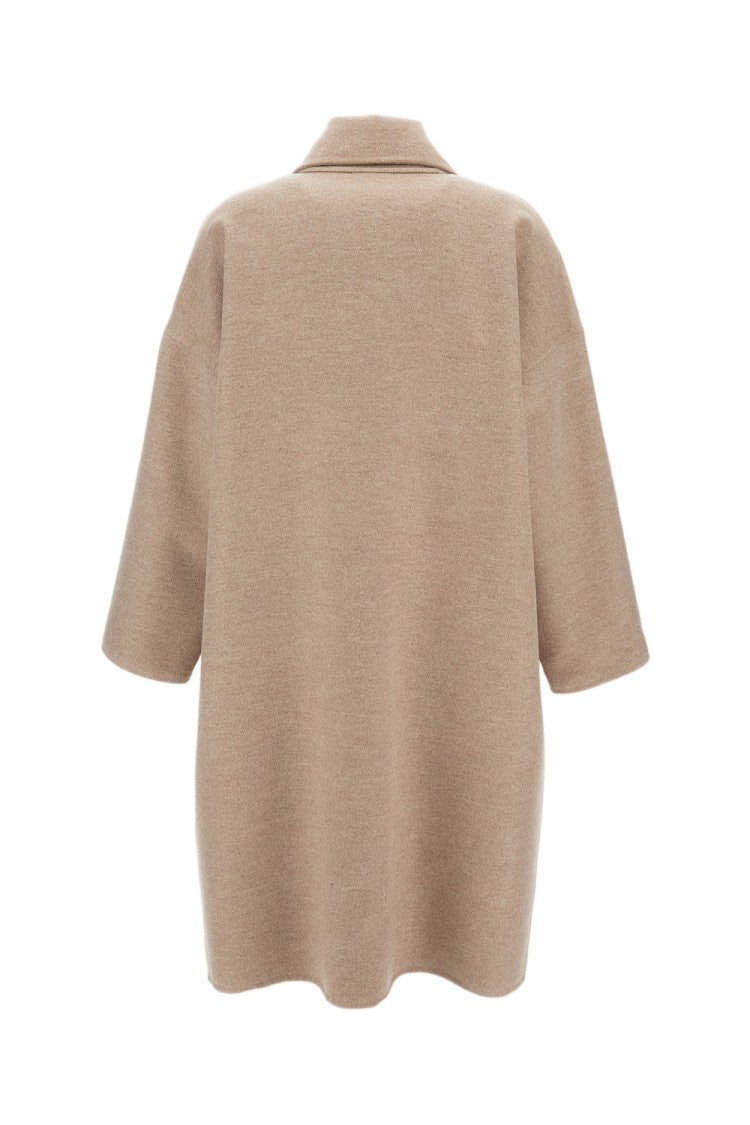 Dusan Single-Breasted Cashmere Coat With Open Front And Welt Pockets