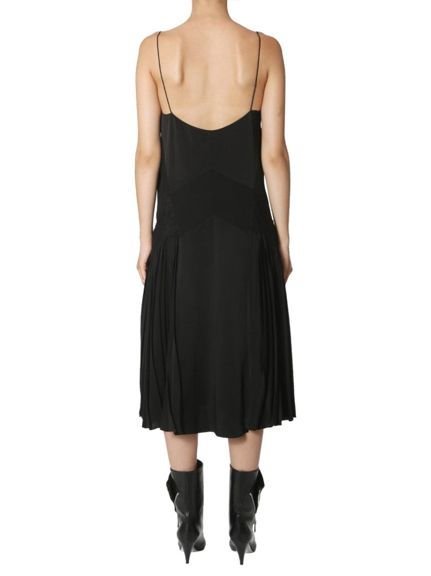 Givenchy Midi Dress With Velvet Neck Detail