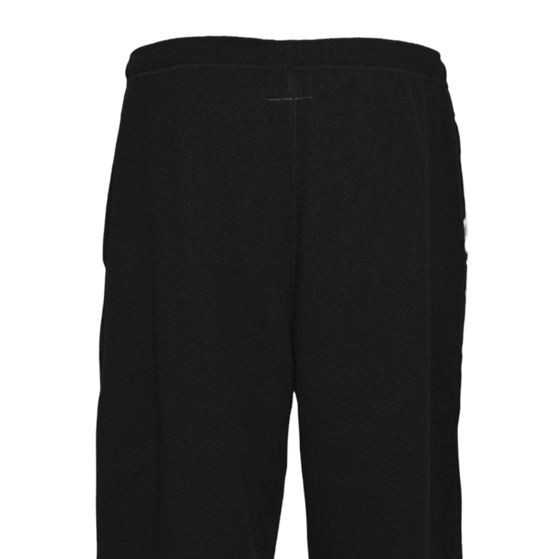 Mm6 By Maison Margiela Relaxed Fit Black Trousers With Flared Leg And Elastic Waistband
