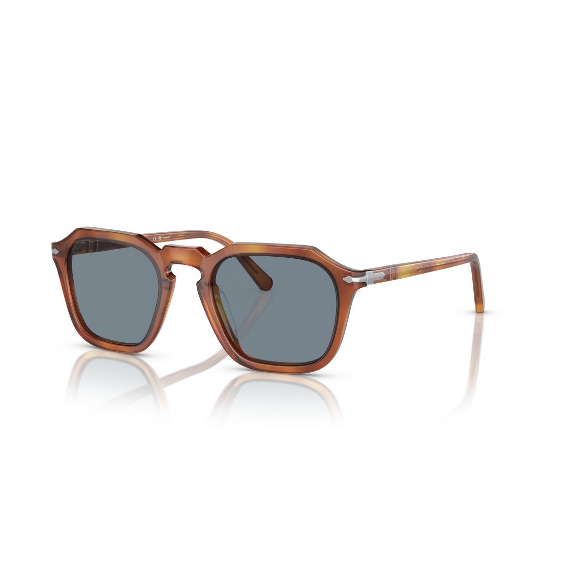 Persol 0Po3292s Geometric Acetate Sunglasses With Tortoiseshell Pattern