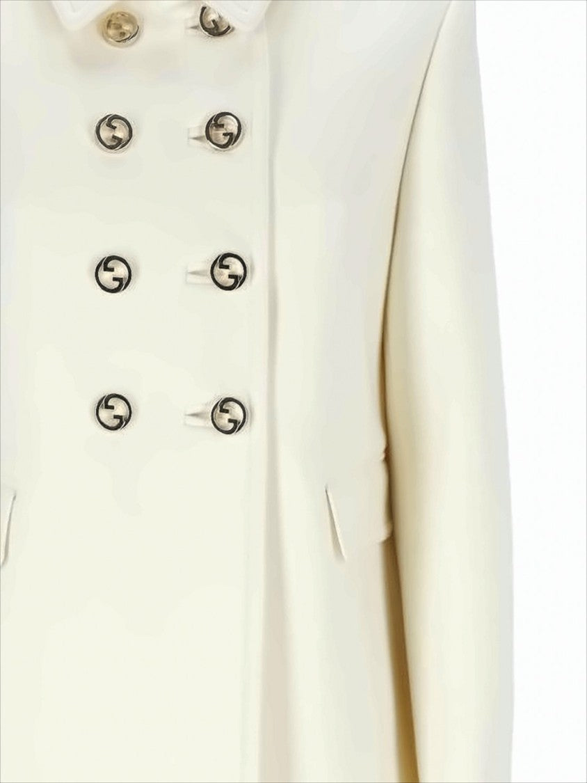Gucci Tailored Double-Breasted Coat With Flared Hem