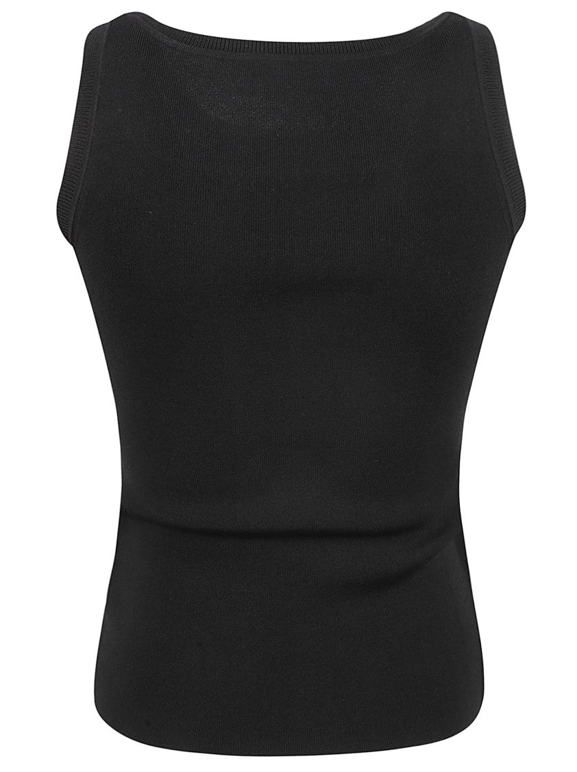 Max Mara Fitted Sleeveless Top With Ribbed Texture