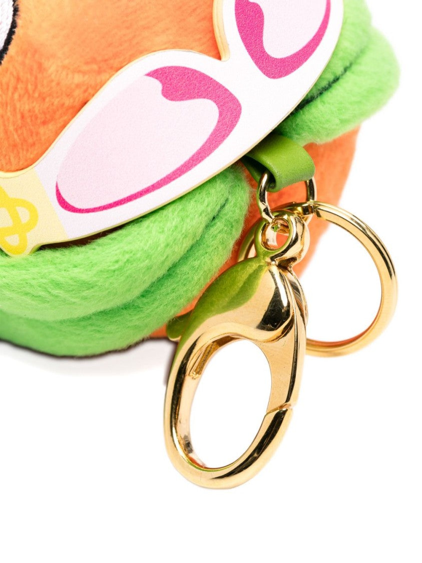 Casablanca Plush Orange Character Keychain With Embroidered Details