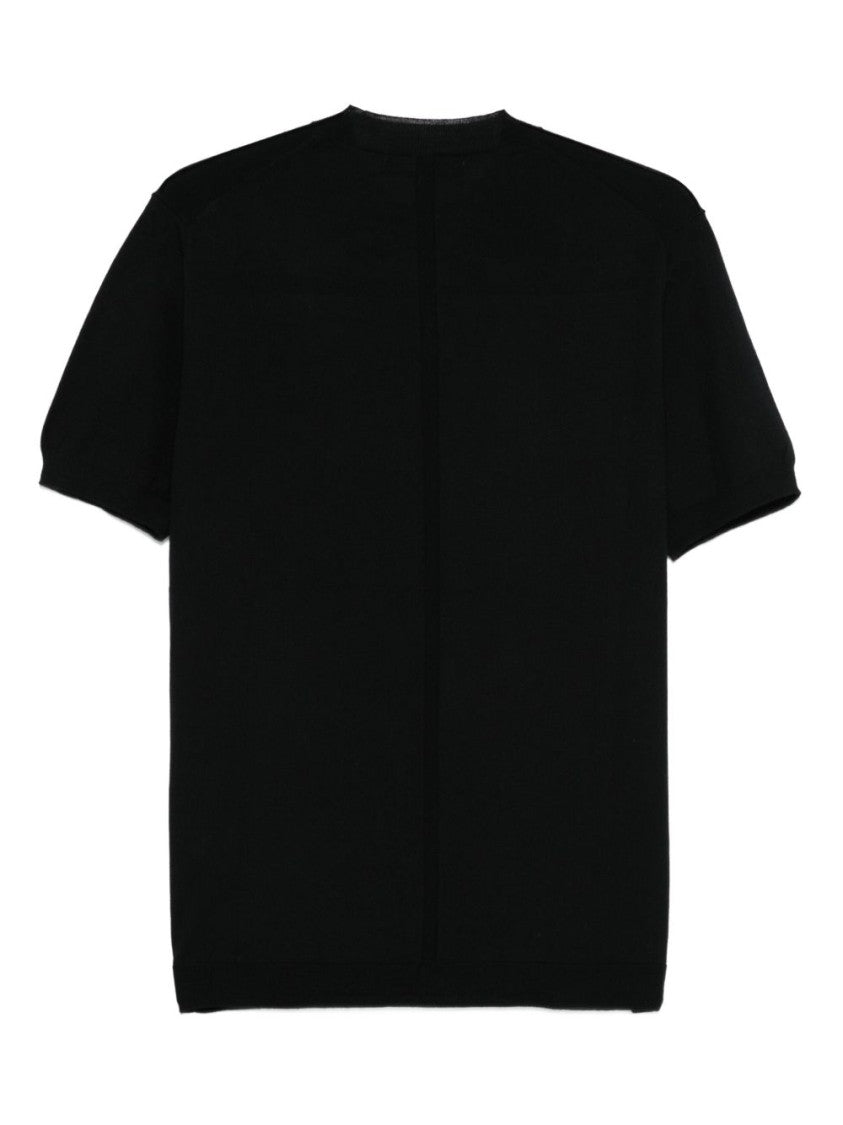 Low Brand Short-Sleeved Crewneck Sweater In Extra-Fine Merino Wool