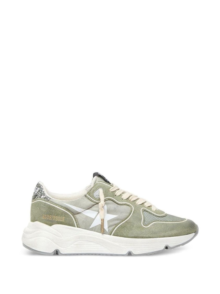 Golden Goose Sleek Silhouette Sneakers With Glittery Accents