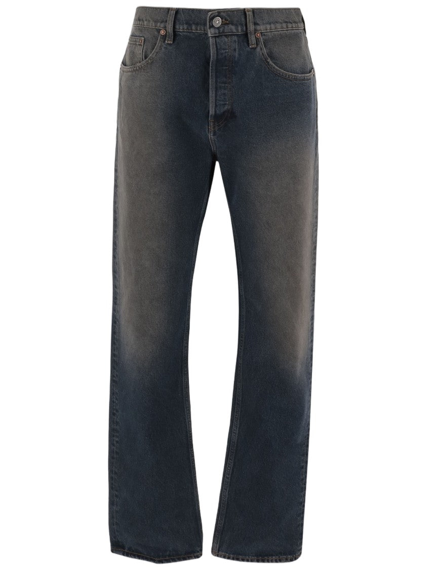 Golden Goose Dark Denim Star Appliqué Five-Pocket Jeans