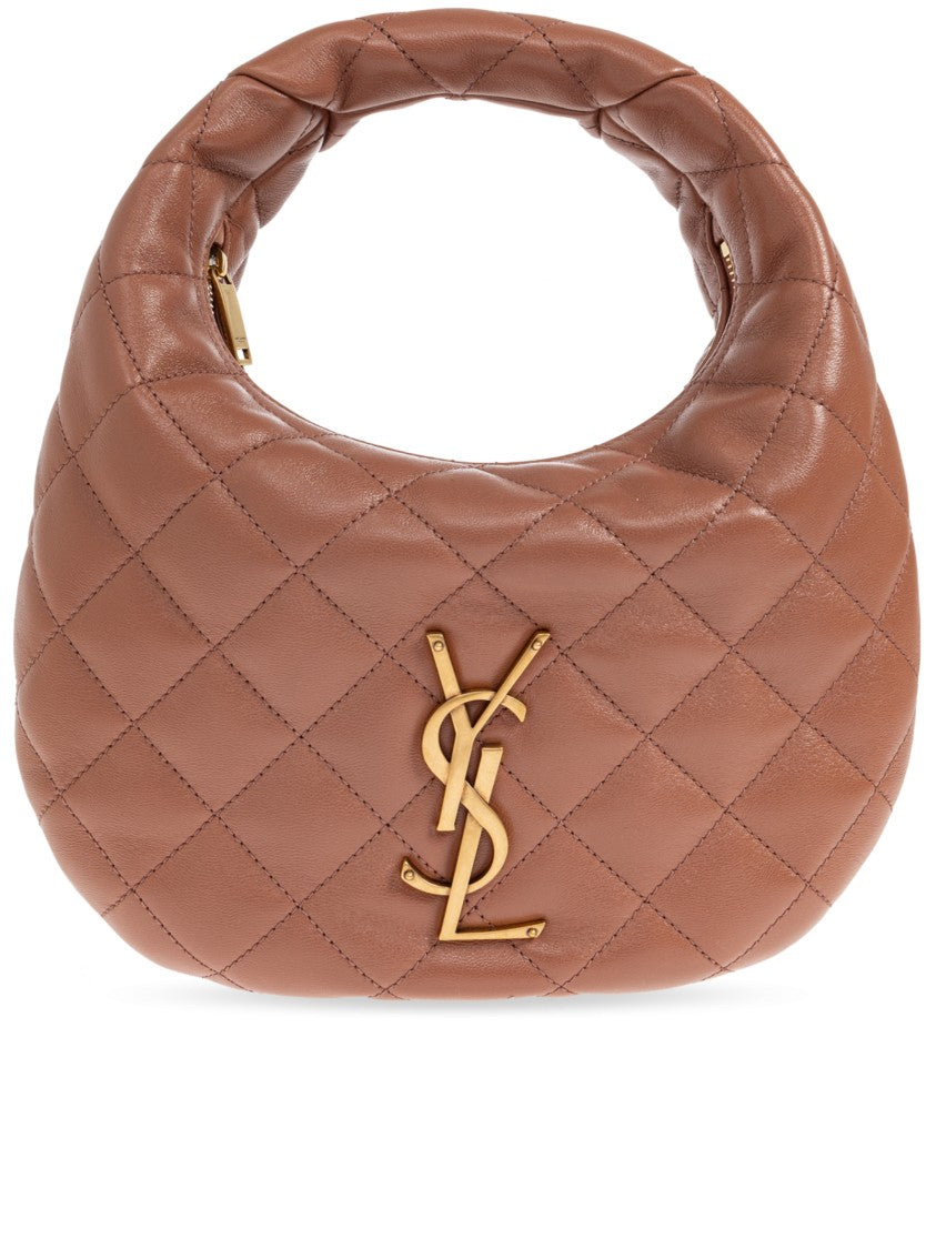 Saint Laurent Icare Xl Quilted Brown Shoulder Bag