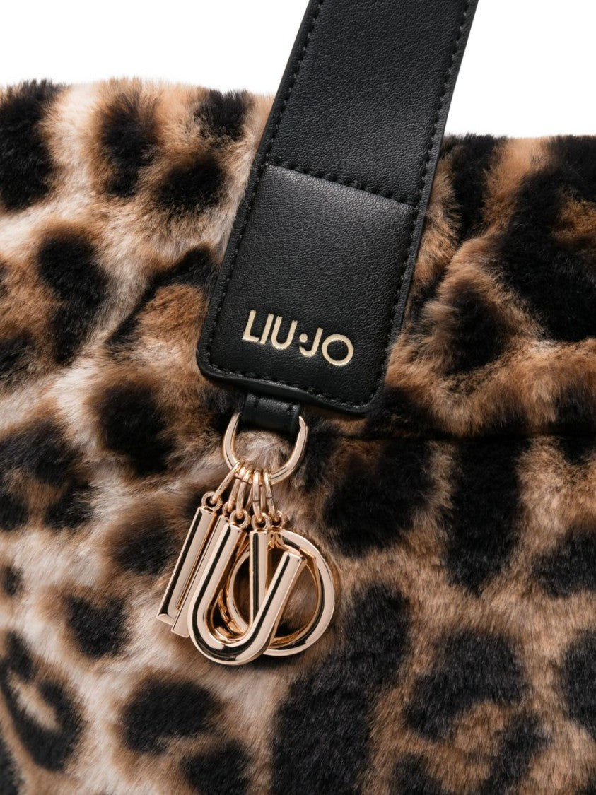 Liu Jo Medium Leopard Print Faux Fur Handbag