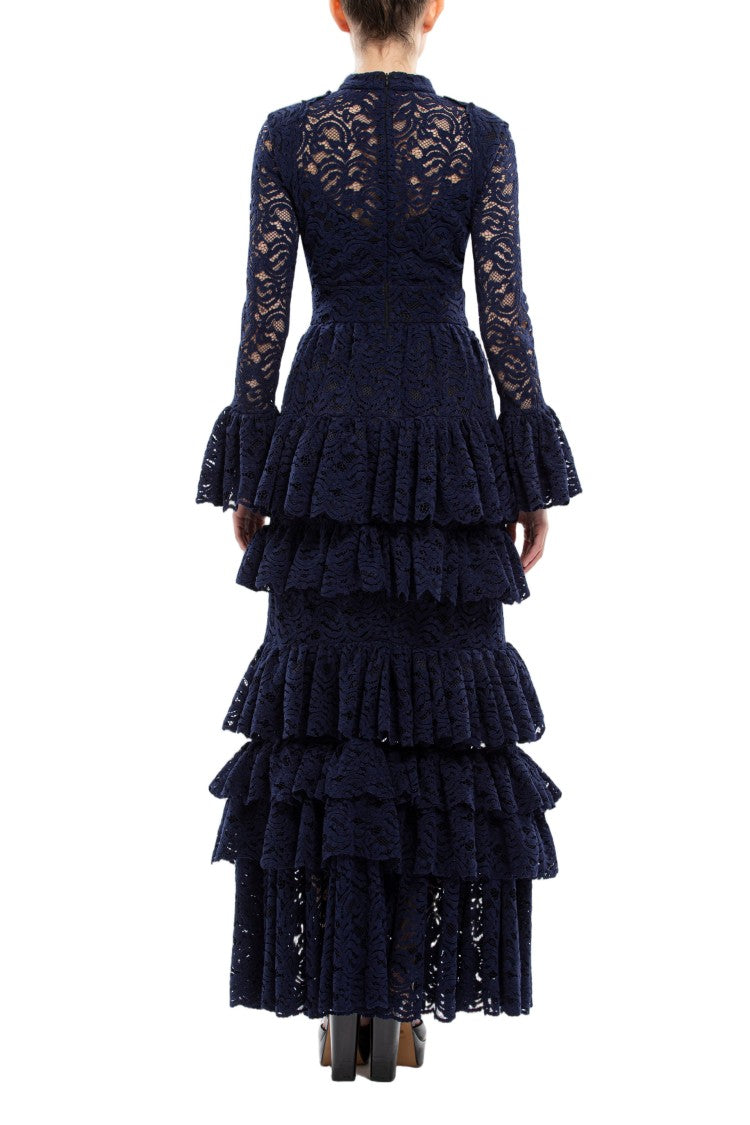 Saiid Kobeisy Ruffled Lace Long Dress