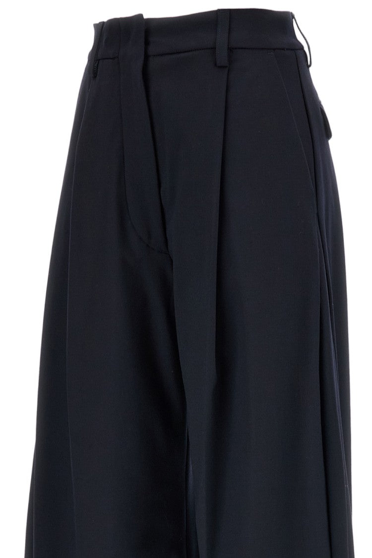 The Latest Blue Billie Wool-Blend Wide-Leg Pants