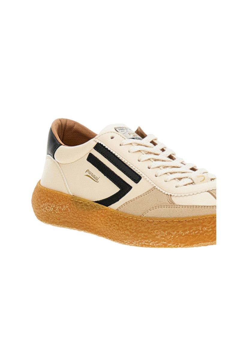 Puraai Beige Vintage Series Buttercream Sneakers