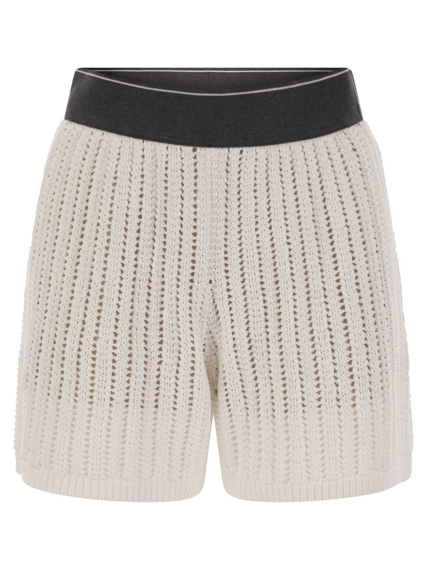 Brunello Cucinelli Cotton Net Knit Shorts