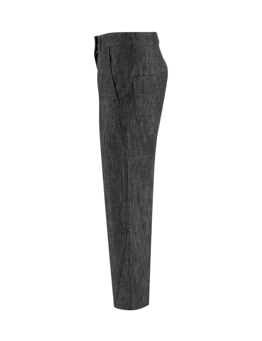 Fabiana Filippi Straight-Leg Twisted Denim Trousers With Back Pockets