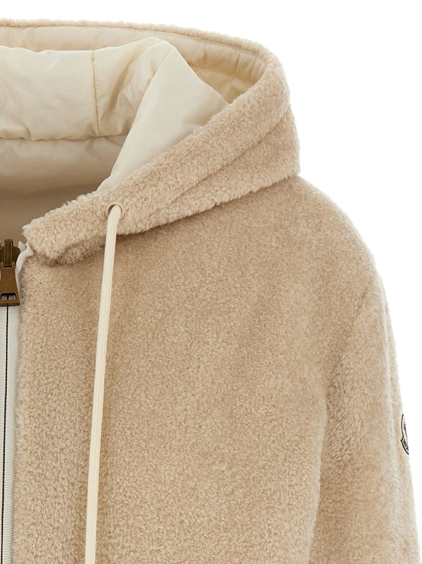 Moncler Reversible Teddy-Effect Fleece And Nylon Hoodie
