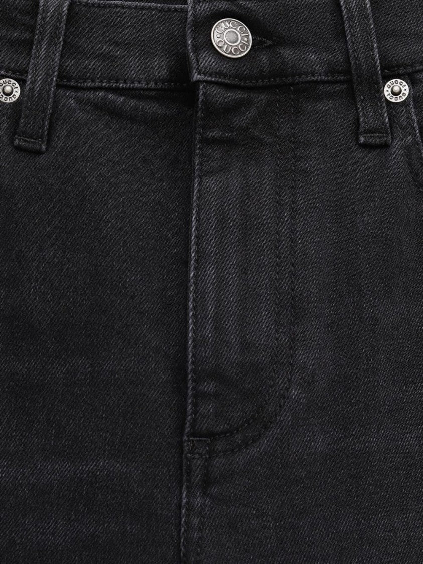 Gucci Slim Tapered Classic Five-Pocket Black Jeans