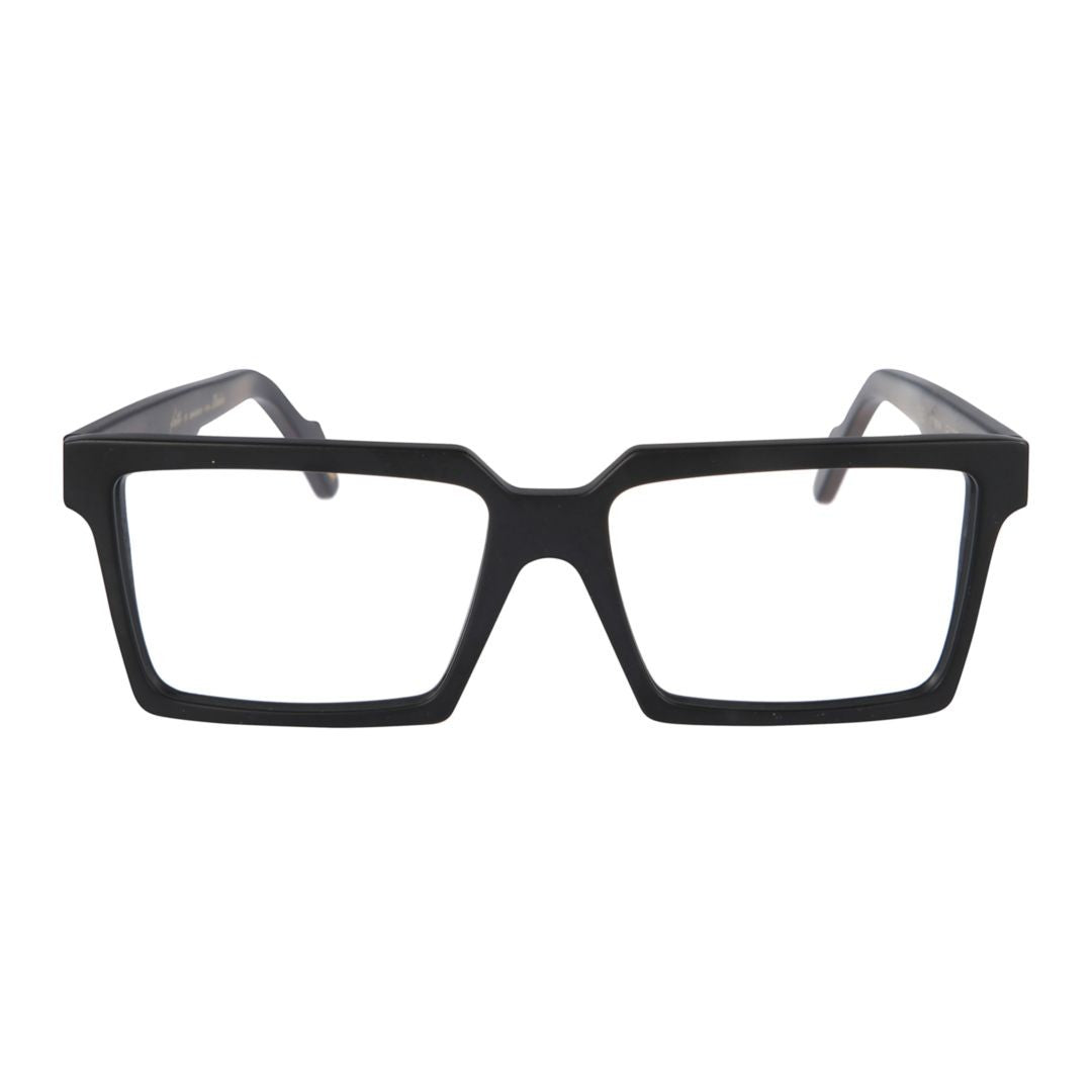 Kador Black Pierre Matte Minimalist Rectangular Eyeglasses