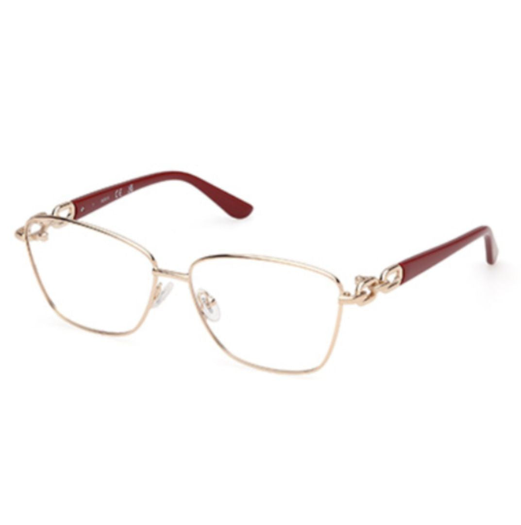 Guess Gu50179 Rectangular Metal Eyeglasses