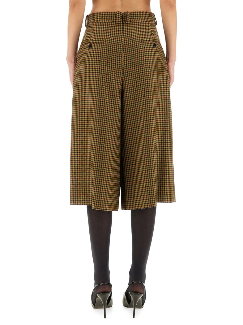 Saint Laurent Knee-Length Wool Pants Skirt